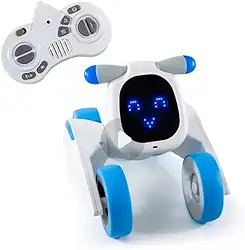 Cão Robô | Cães-robôs que agem como verda- Robôs dança interativos e inteligentes programáveis para crianças 5 anos ou mais, cachorro brinquedo RC com olhos LED Fenlan