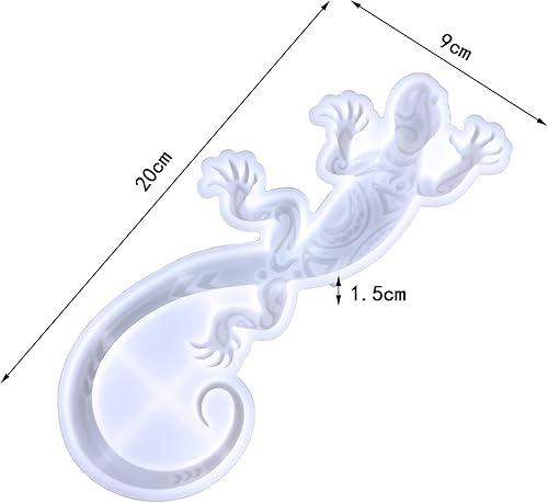 Miniatura 2 de Moldes de resina epoxi de lagarto, moldes de resina de silicona de animales grandes, molde de decoración de Halloween para colgar en la pared,