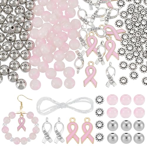 Perles cancer du sein en verre pour porter un message d'espoir