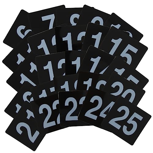 BEBEMOKO Stylish Digital Table Number Plate Food Signs for Party Reserved Signs Plastic Seating Cards