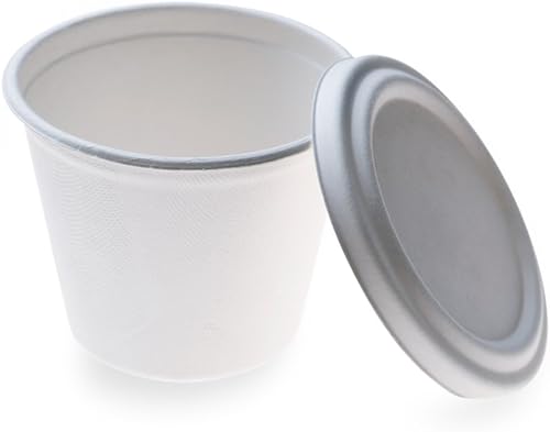 Miniatura 4 de Pulp Tek - Tazas de sopa de 15 onzas 100 cuencos desechables biodegradables para alimentos  tapas de sopa se venden por separado hechas de fibras de