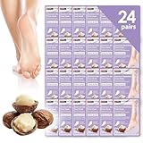 Original Derma Beauty Foot Mask 24 Pairs Moisture-Boosting Shea Butter Moisturizing Foot Mask Set Body Exfoliator Callus Remover Foot Masks Foot Bath Pedicure Supplies for Beauty & Personal Care