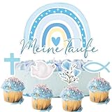 🌟【Hochwertige Materialien】- Gefertigt aus festem Papier, sind diese Topper ideal, um jedem Kuchendesign eine besondere Note zu verleihen, mit weißen Holzstäbchen und Klebepunkten zur einfachen Montage.