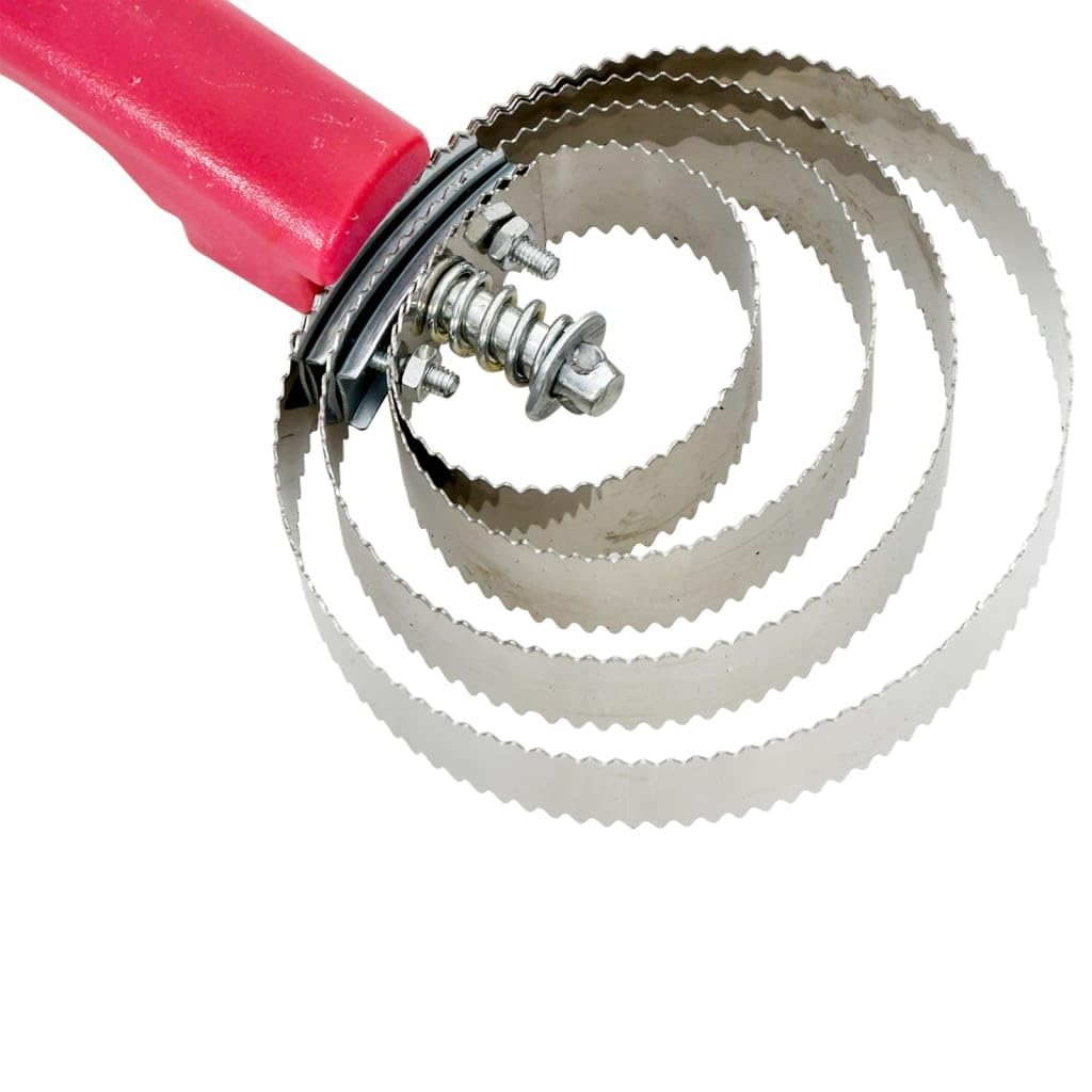 Striegel für Pferde aus Edelstahl mit 4 Ringen, Wendbar und Doppelseitig, PP-Griff für Fellpflege, Schmutzentfernung und Massage beim Fellwechsel im Stall und Reiterhof