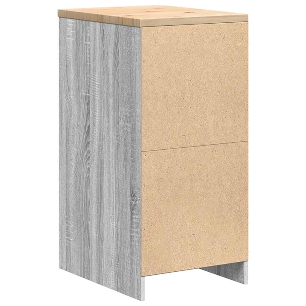 vidaXL Armoire de Rangement de Garage Sonoma Gris 40x51x85 cm Bois pin, Armoire, Armoire à Outils, Armoire Basse, Armoire de Garage