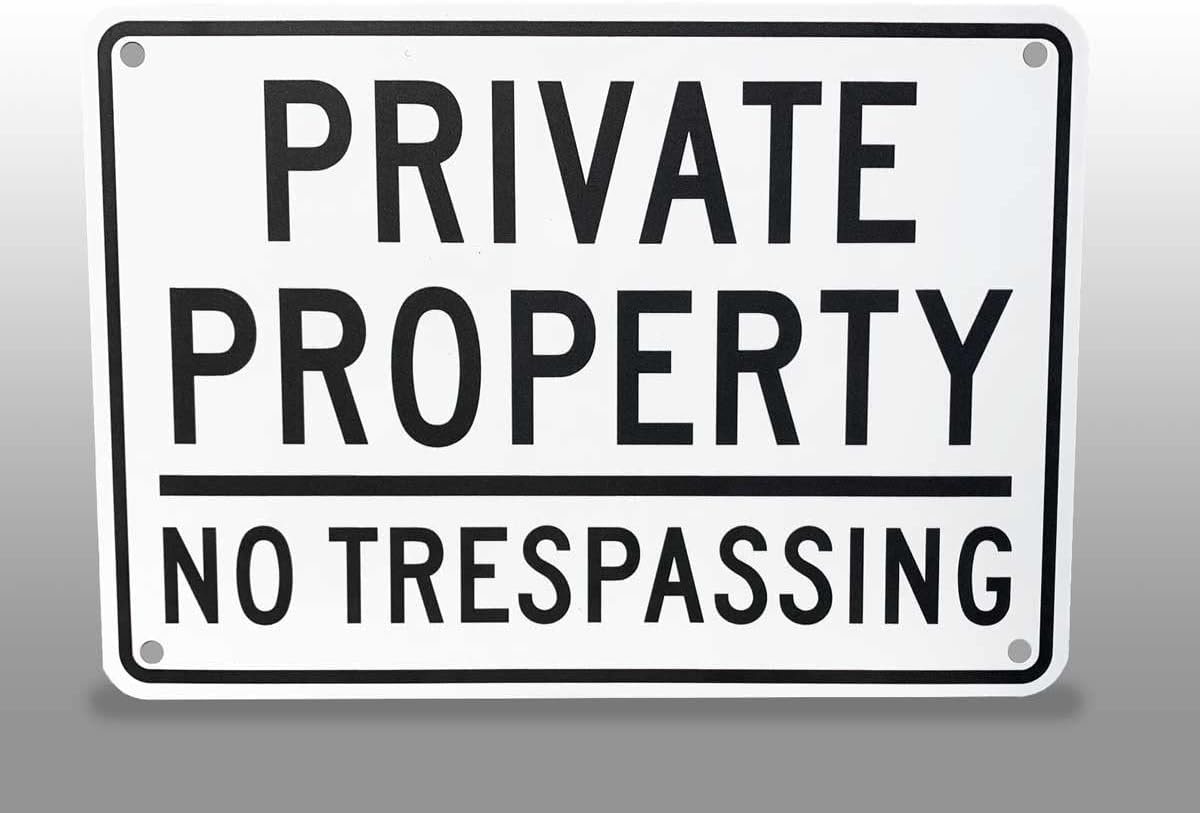 Econo-Sign: 10x7 - Private Property/No Trespassing