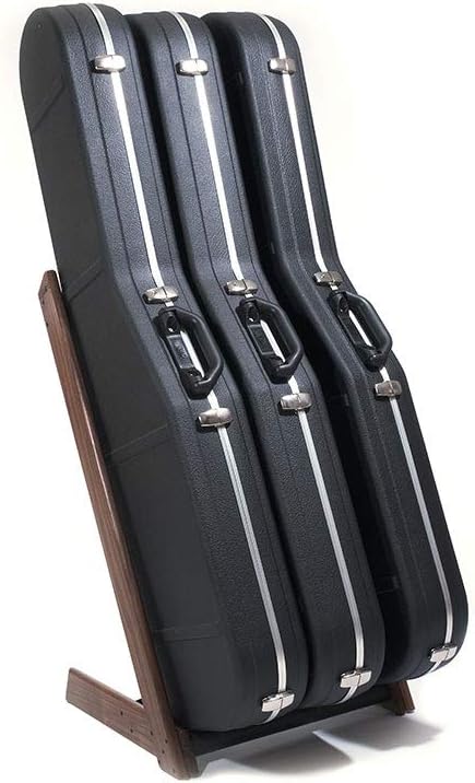 Ruach GR-3 Customisable 3 Way Multi Guitar Rack and Holder for Guitars and Cases - Walnut