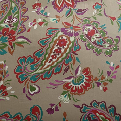 Brandream Duvet Cover Queen Bohemia Paisley Print Luxury Boho Christmas Bedding Sets 100% Egyptian Cotton Chic Regal Themed - Sage/ Taupe #TOP4