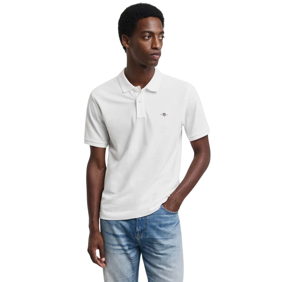 GANT REG EMB Archive Shield Polo Shirt, White, 3XL