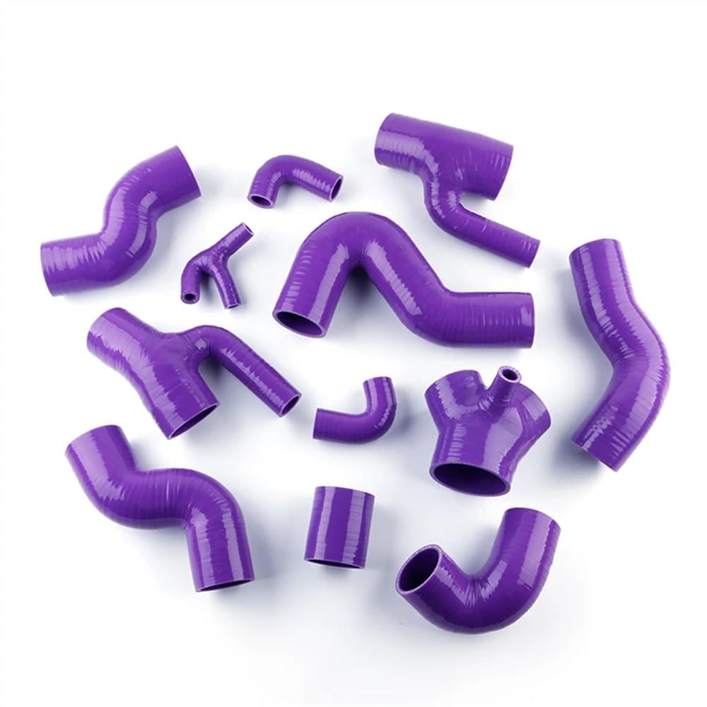 Refrigerante manguitos Compatible Con Para S4 A6 2.7T 1998 1999 2000 2001 2002 2003 2004 2005 Kit De Manguera De Refuerzo De Intercooler De Radiador De Entrada De Refrigerante De Silicona(Purple)