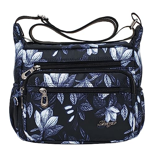 Image of Crossbody Bags for Women Multi Pocket Shoulder Bag Waterproof Nylon Messenger Purses and Handbags