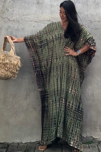 CHERRY CAT Women Beachwear Long Beach Coverups Kaftan Casual Caftan Dress Swimwear cover ups2