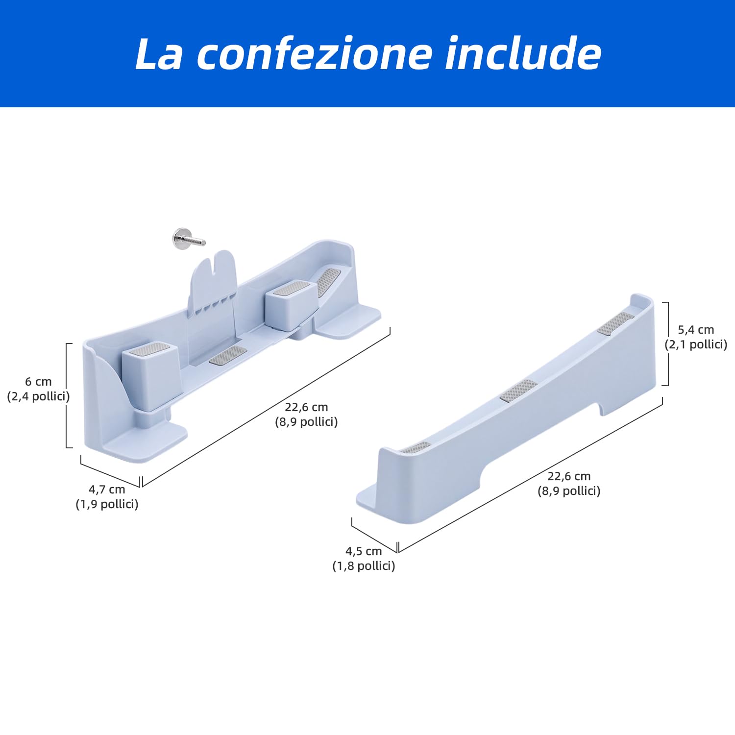 Mcbazel Supporto Orizzontale per PS5 Slim/PS5 Pro, Supporto Base per Facile Dissipazione del Calore per Console Playstation 5 Slim/Pro Disc & Digital Edition - Bianco