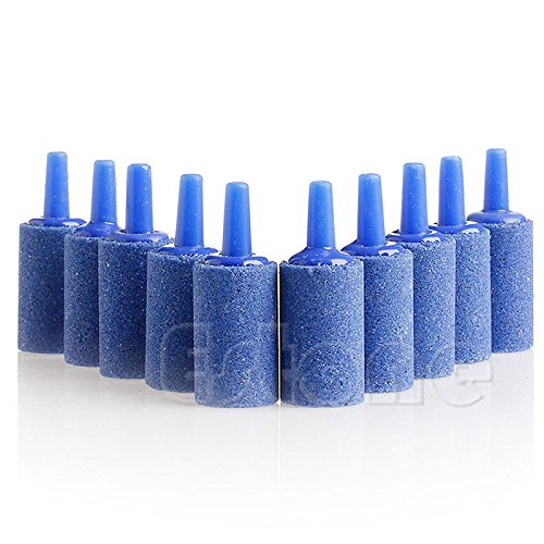 Kofun Diffuser of the aquarium Bubble Air Stone Fish Tank Aeration Aerator of Cylinder 10pieces