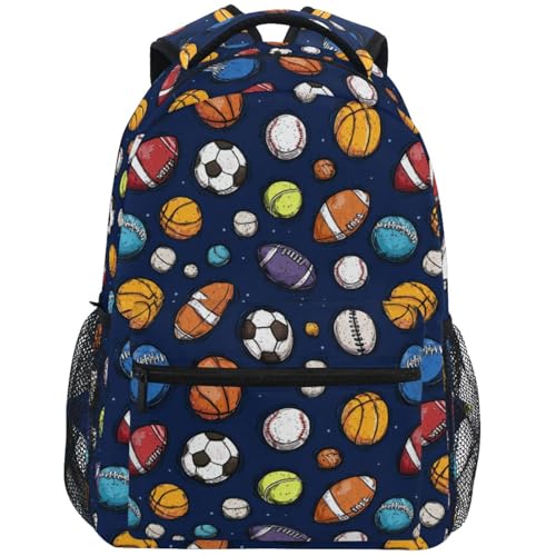 Mochilas escolares Grils para meninos e estudantes, Tema esportivo, Mochilas Daypack
