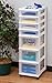 IRIS USA MC-343 Storage Drawer Cart, 7 WHT CLR, White
