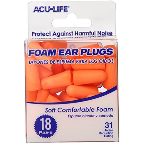 Acu-Life Ear Plugs (18 Pair) | Ear Plugs for Sleeping, Snoring, Loud Noise, Concerts, Construction, Studying & Traveling | NRR 31 Cover