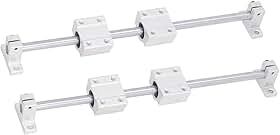 Conjunto de Trilho de Guia Linear, Kit de Eixo de Trilho de Conjunto de Deslizamento de Rolamento Linear, Kit de Peças Cnc de Eixo Linear para Hastes de Guia de Equipamentos