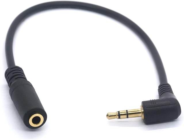 Tomost 3.5mm Male to Female Cable Audio Headphone Extension Cord - 20cm