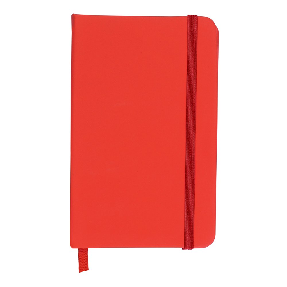 eBuyGB A5 Coloured Hardback Lined Paper Notebook, Red