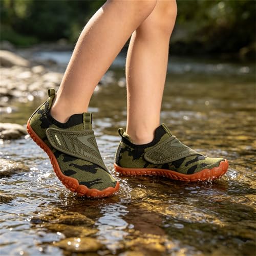 Image of KUBUA Multifunctional Kids Water Shoes Boys Girls Quick Dry Swim Aqua Socks | Wide Toe Box, Lightweight, Barefoot-Style, Breathable, Beach, Pool, Kayak, Water Parks, Hiking, Toddler, Little Kid, Big Kid
