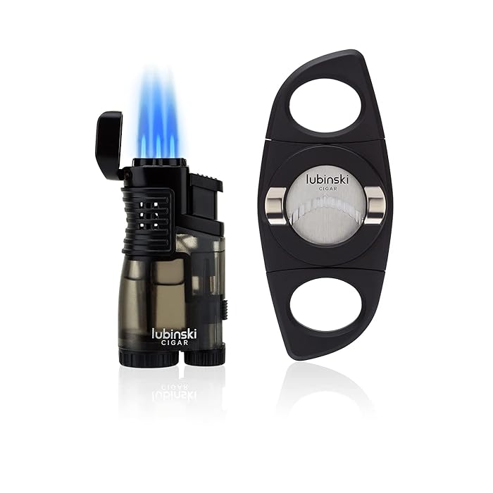 Buy Cigar Torch Lighters,Triple Jet Flame Refillable Butane Lighter