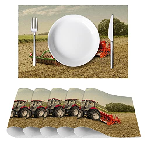 Sets de table Harvester Farm de qualité supérieure durables de 30,5 x 45,7 cm - 3