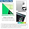 Glow in The Dark Heat Transfer Vinyl, 12" × 10ft Reflective Vinyl, Iron on Vinyl Rolls for DIY t-Shirts and Fabrics (Glow in The Dark - Light Green, 12 in x 5 ft) #3