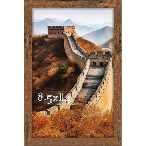 Picrit 8.5 x 14 Frame Photo Frame for Wall Mounting Display Brown