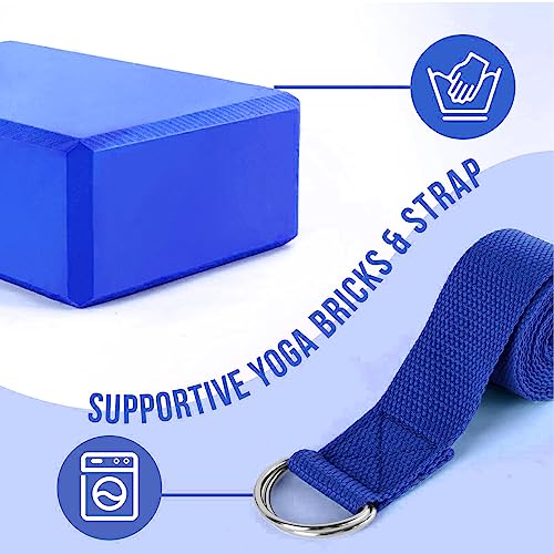 High Density EVA Yoga Foam Blocks (2 Pack) & Strap - Image 4