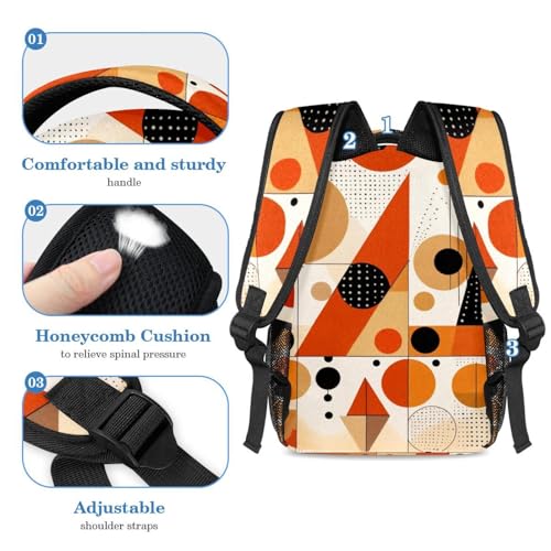Sac à dos et trousse à motif géométrique, cadeau idéal
