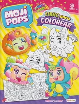 Paperback Libro para colorear Moji Pops Serie Party - España Book
