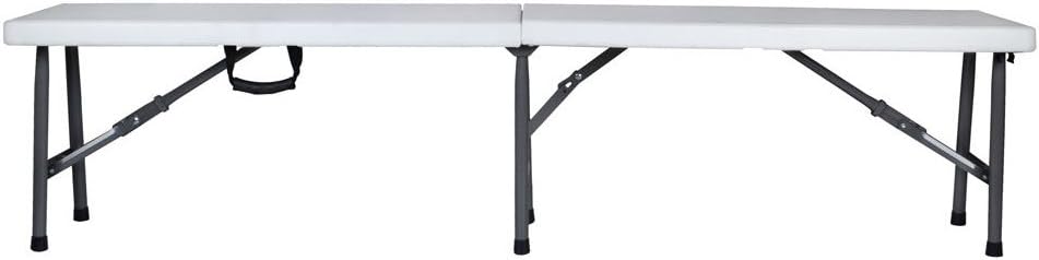 6 Portable Foldable Table in/Outdoor Picnic Party Camping Dining Folding Bench for Outdoor Party, Picnic, Camping, Wedding and More