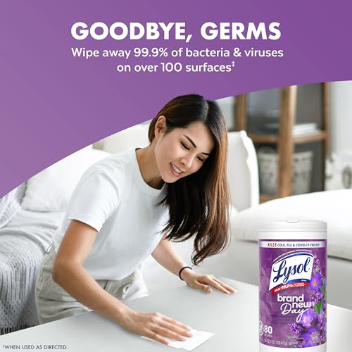 Image of Lysol Disinfecting Wipes, Multi-Surface, Lavender + Mango, 80 ct. (4 Pack)