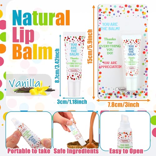 Image of 24 Pack Back to School Teacher Employee Gift Bulk Thank You Gifts Lip Balms You Are The Balms Coworkers Staff Appreciation Gift Bulk for First Day of School Inspirational Nurse Gifts
