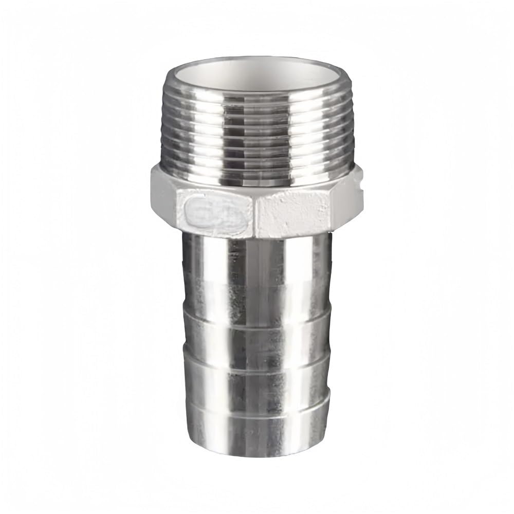 Stainless Steel Male Barb, 304 Stainless Steel Pagoda Hose Barb Fittings Male Thread, Multiple Sizes(50mm*2inches)