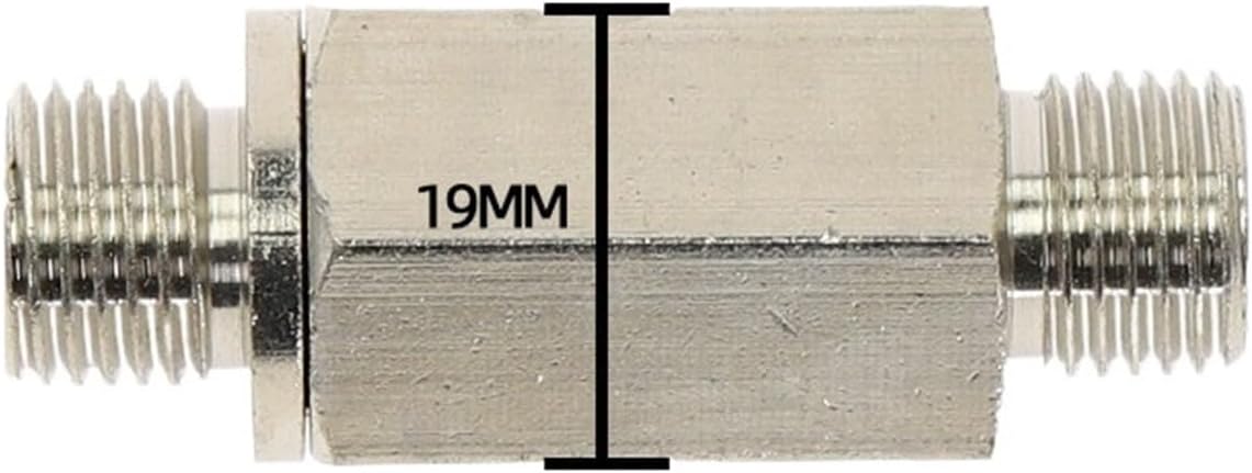 1 Pcs Pneumatic Check Valve Hexagonal Brass Nickel Plated External Thread 1/8" 1/4" 3/8" 1/2" 3/4" Gas Check Valve(Color:Female x Female-06)