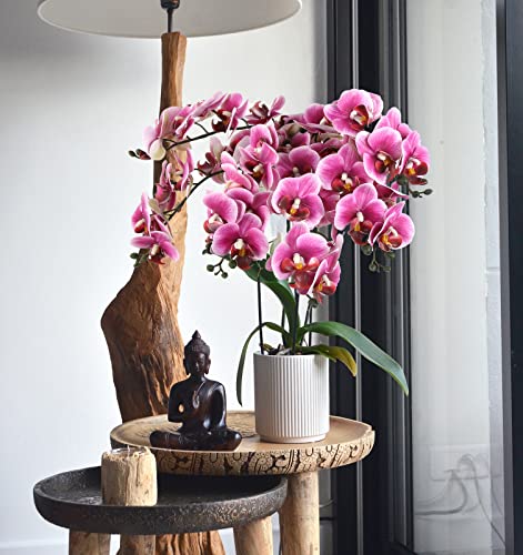 Sdeerit Faux Orchid Stems Artificial Phalaenopsis Flowers 6Pcs Real Touch Orchids Artificial Flowers Stems, 24" Latex Flowers Artificial Orchids For Home Decor (Pink) #TOP1