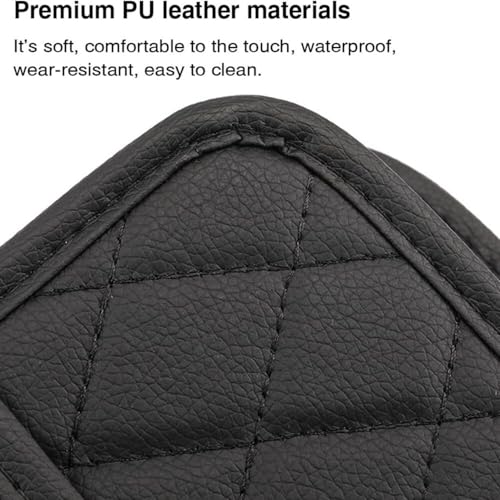 Image of Soko 2PC Car Caddy Back Seat Organizer, PU Leather Multi-Compartment Foldable Storage Bag, Space Saver Hanging Trash Bag, Foldable Garbage Utility Holder For Cars, Automobiles, SUV - Black