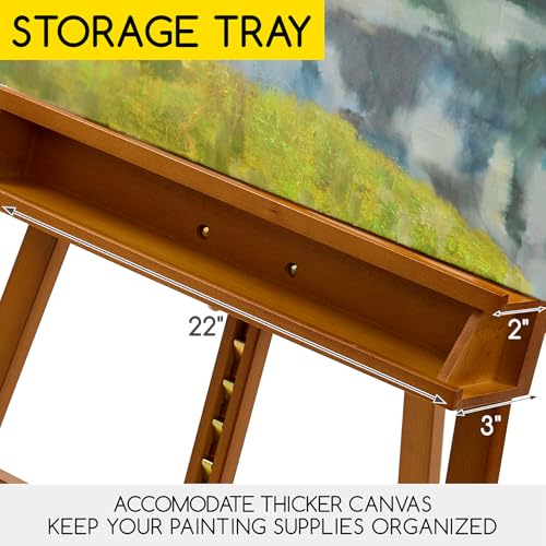 Image of MEEDEN Art Easel Stand for Painting: Beech Wood Artist Easel with Storage