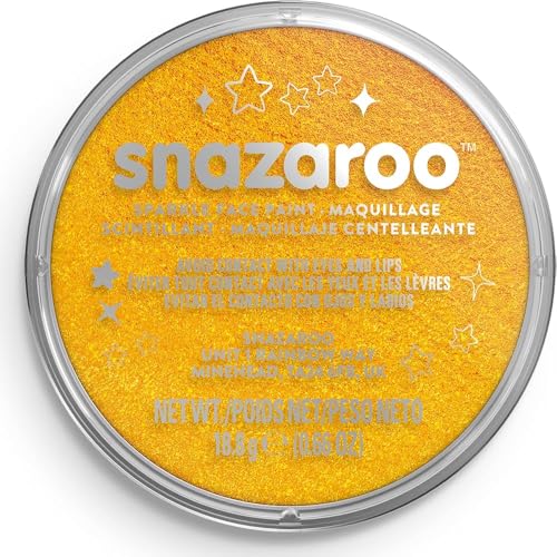 image for Snazaroo Sparkle Face and Body Paint, 18.8g (0.66-oz) Pot, Sparkle Yel