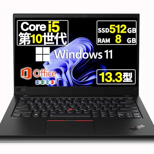 yςݕiz m[gp\R m{ Thinkpad X13 Gen1 13.3^ tHD Core i5-10210U J Wi-Fi6 HDMI type-C Windows11 MS Office 2021 (SSD:512GB 