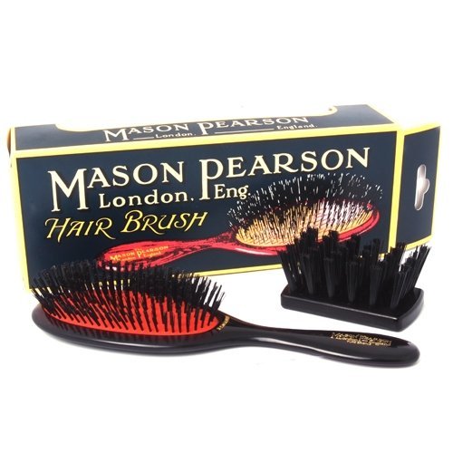 Mason Pearson SB3 Handy Extra Fine Boar Bristle Thinning Hair Brush, Cleaner Box