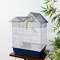 Nogeqi 2 Stück Groß Vogelkäfig Abdeckung Kordelzug, Vogelkäfig Samenfänger Birdcage Seed Catcher, Einstellbar Bird Cage Cover Weich Luftiger für Papageien Wellensittich Runde Quadratische Käfige