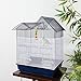 Tucnoeu Bird Cage Seed Catcher,2Pcs Adjustable Bird Cage Cover Skirt Seed Guard Universal Birdcage Net Nylon,for Parrot Cage Seed Guard White and Black (Not Include Birdcage)