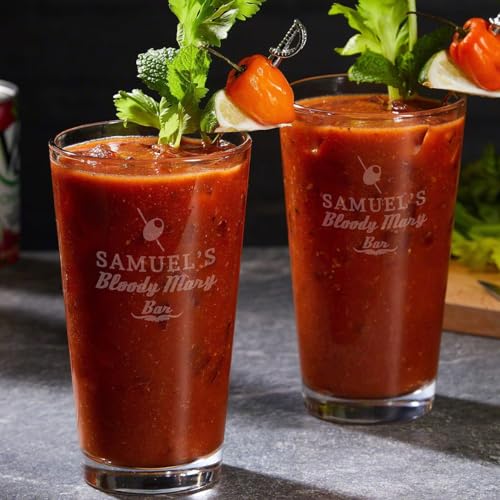 Custom Bloody Mary Glasses Set - Personalized...