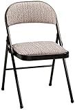 MECO 4-Pack Deluxe Fabric Padded Folding Chair, Cinnabar Frame and Motif Fabric Seat and Back