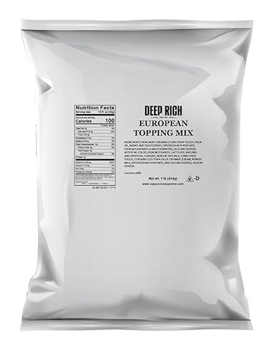 Miniatura 2 de Deep Rich Mezcla de cobertura de capuchino europeo, 12 x 1 lb (para uso en máquinas de frijol a taza)