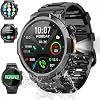 Soudorv Reloj inteligente militar para hombre, batería de 50 días, llamadas por Bluetooth con LED | HD de 1.53", más de 110 modos deportivos, monitor de frecuencia cardíaca/sueño, resistente al agua IP68, llamadas y notificaciones Bluetooth 5.3 para iOS/Android 2