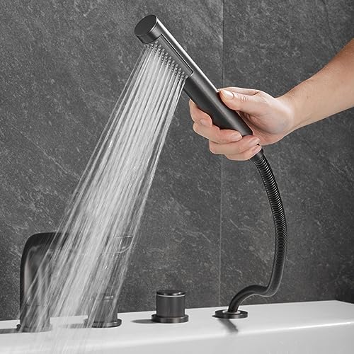 Mitigeur de Bain-Douche Mural en Laiton Chrome avec Flexible